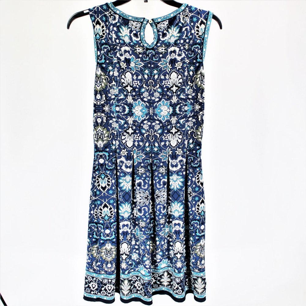 Max Studio | Blue & White BOHO Print Summer Dress - Picture 7 of 7
